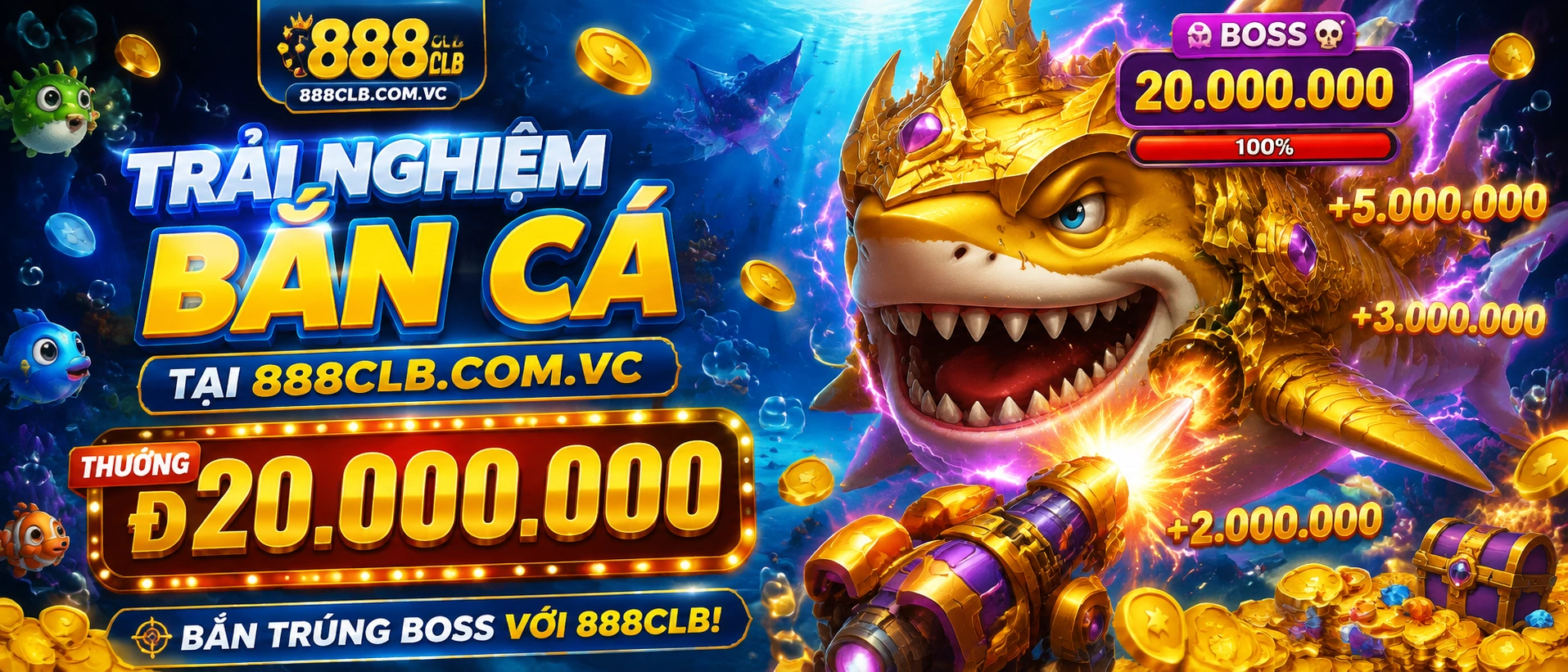 Bắn Cá 888clb giao diện sảnh game đại dương