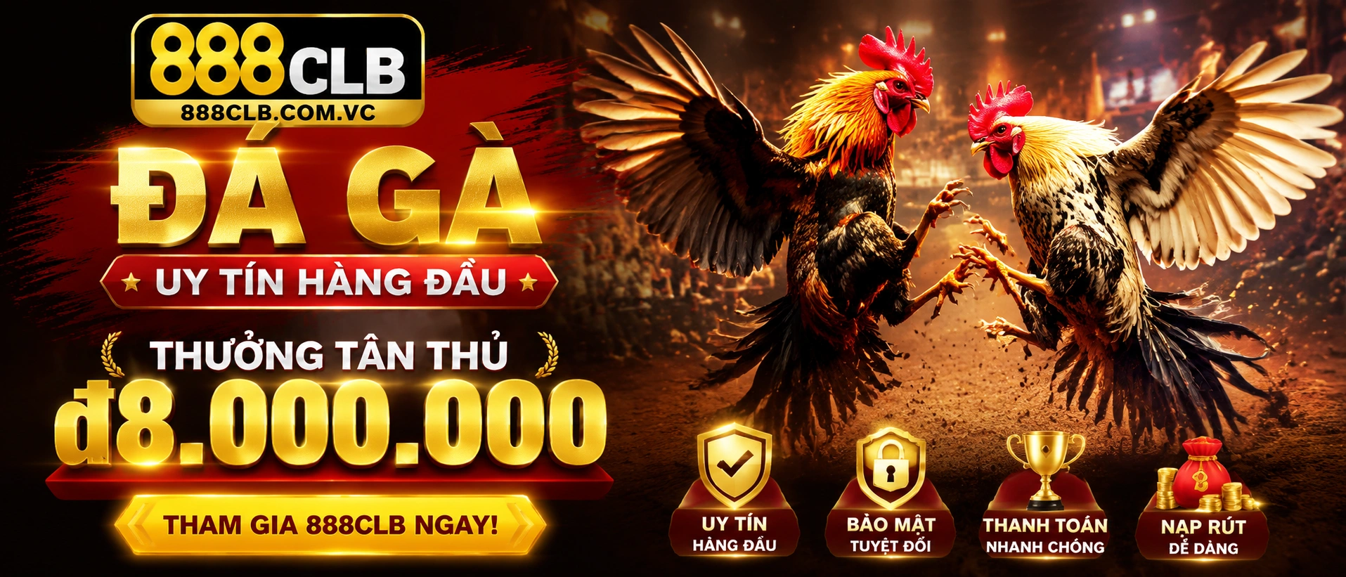 Giao diện Đá Gà trực tiếp trên 888clb.com.vc