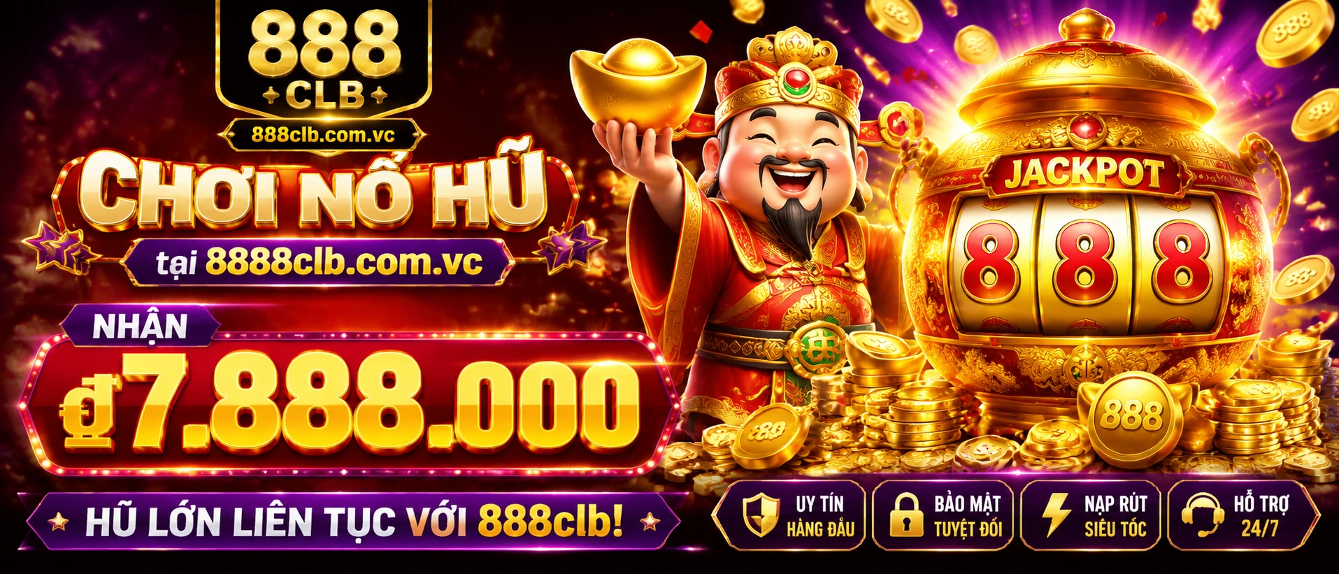 Khu Nổ Hũ 888clb với giao diện slot game trên màn hình điện thoại